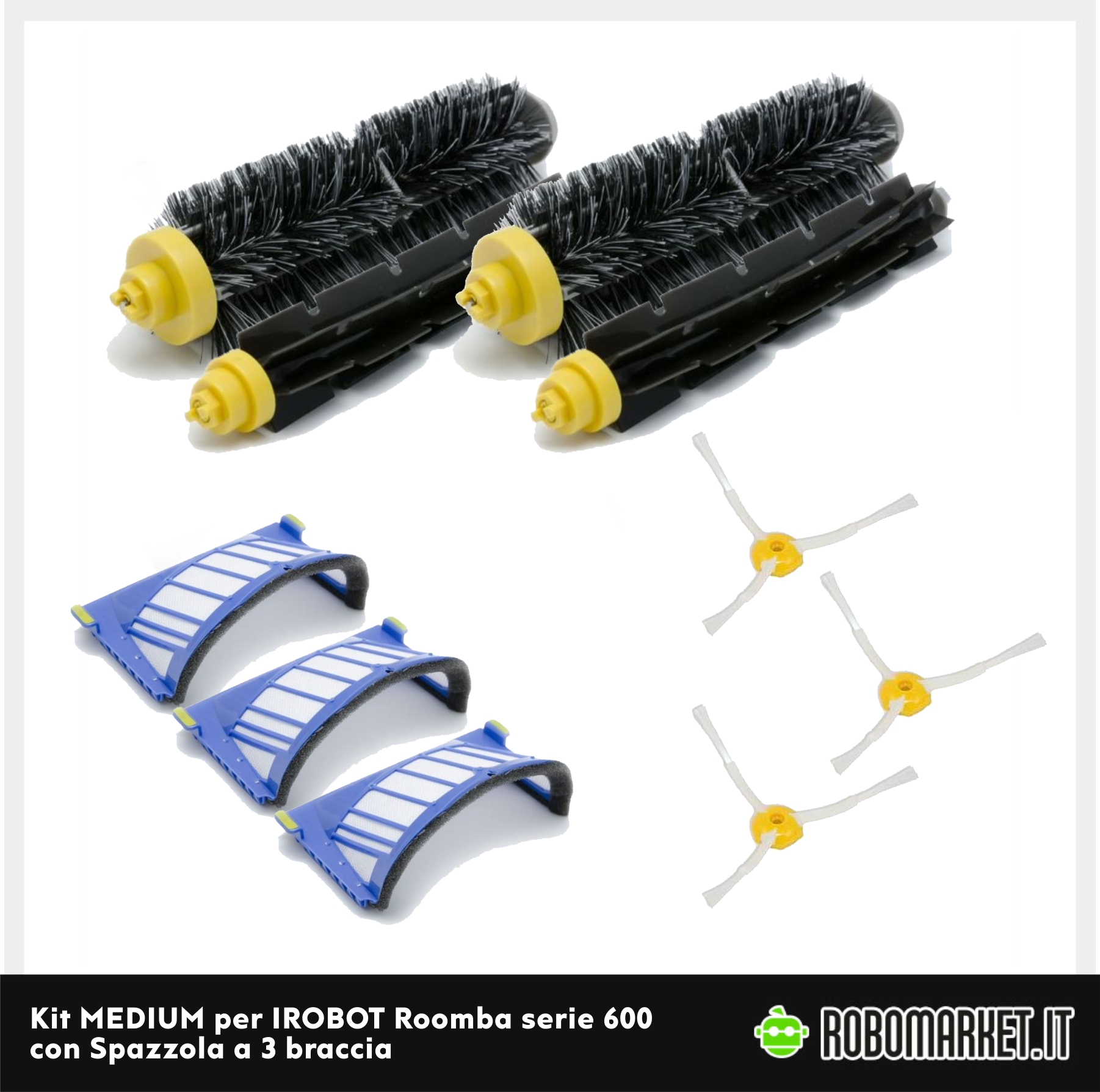 efluky Kit Spazzole di Ricambio per iRobot Roomba 700 Serie 